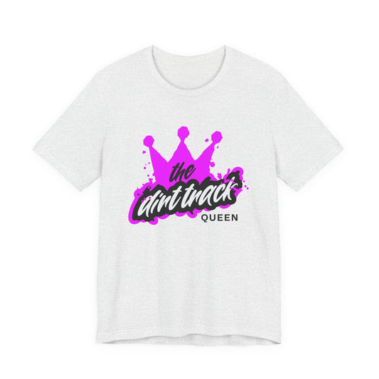 "The Dirt Track Queen" Pink Crown Graphic Tee