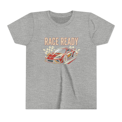 Race Ready Youth T‑Shirt — Kids Racing Car Graphic Tee