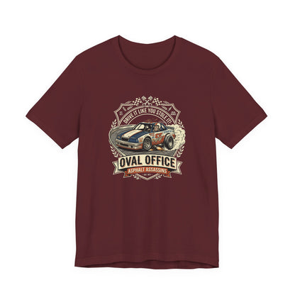 Oval Office Racing Tee — "Asphalt Assassin" Car Enthusiast Shirt