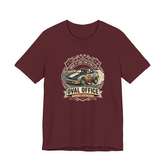 Oval Office Racing Tee — "Asphalt Assassin" Car Enthusiast Shirt