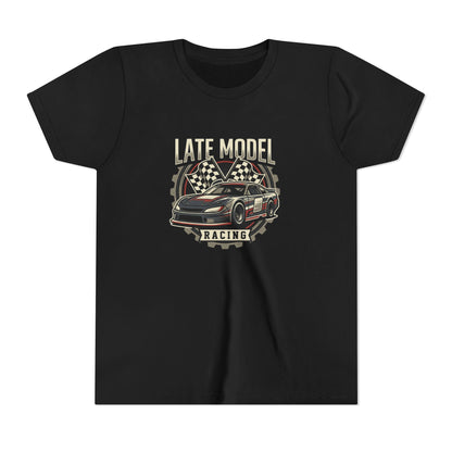 Youth Racing Tee — "Late Model Racing" Car Graphic