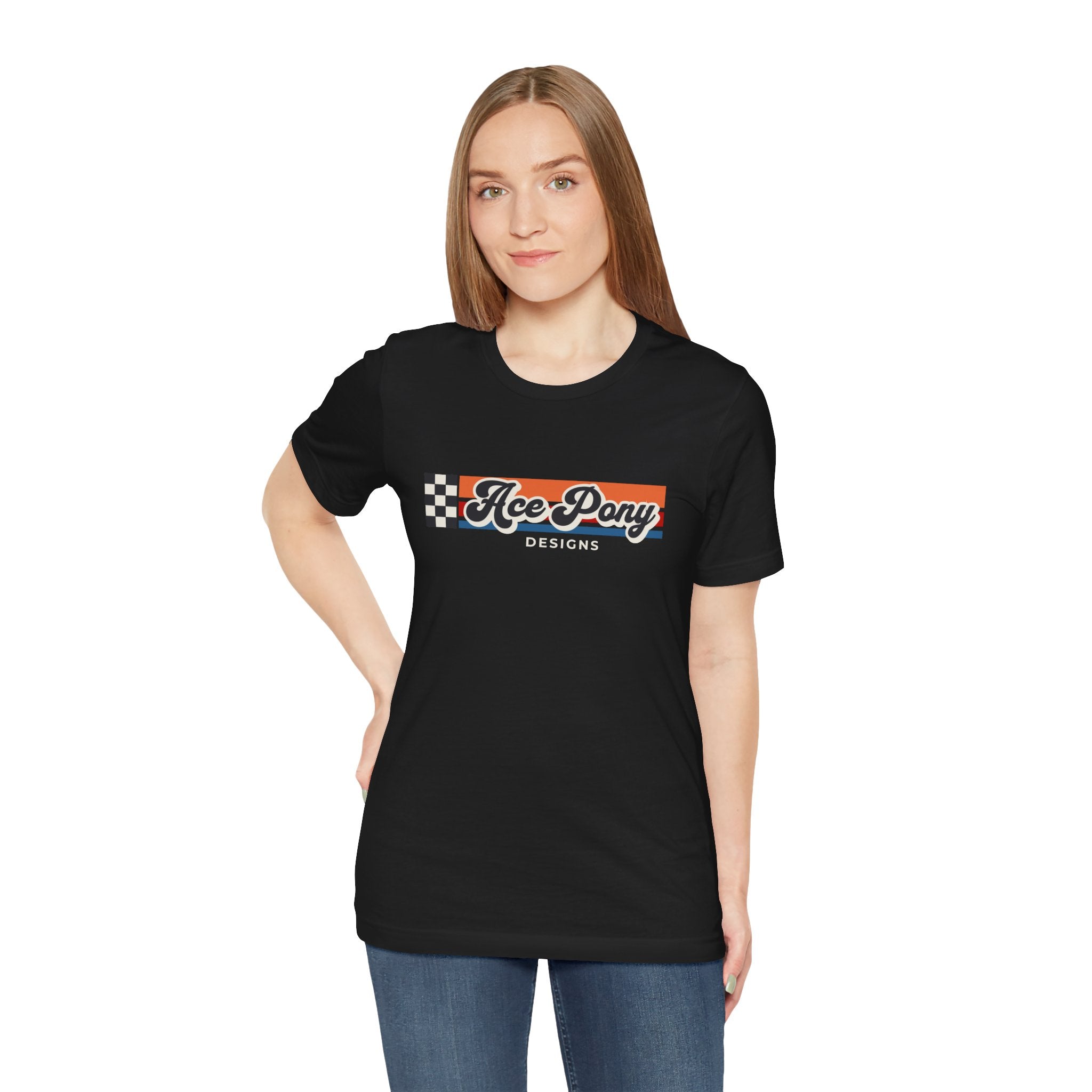 Ace Pony Racing Tee — Vintage Checkered Retro Graphic T-Shirt