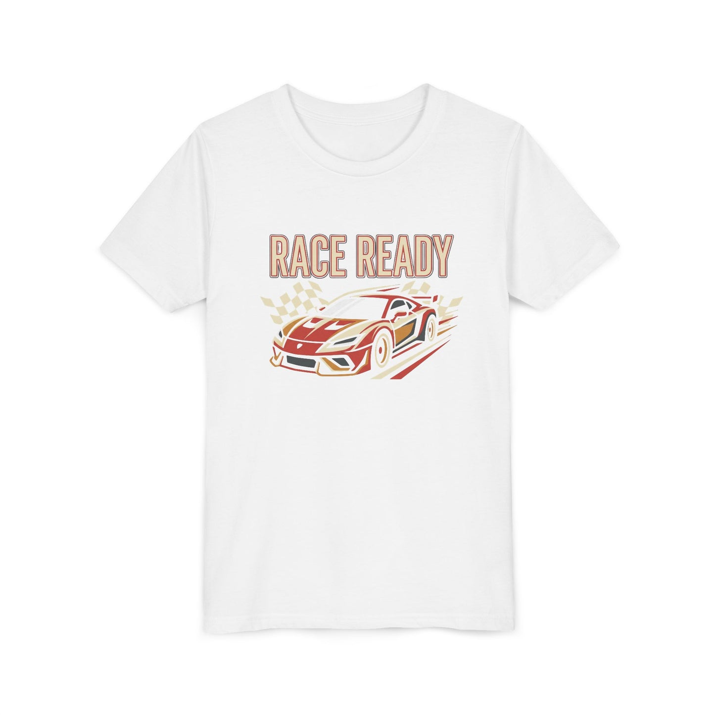 Race Ready Youth T‑Shirt — Kids Racing Car Graphic Tee