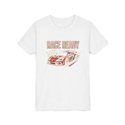 Race Ready Youth T‑Shirt — Kids Racing Car Graphic Tee