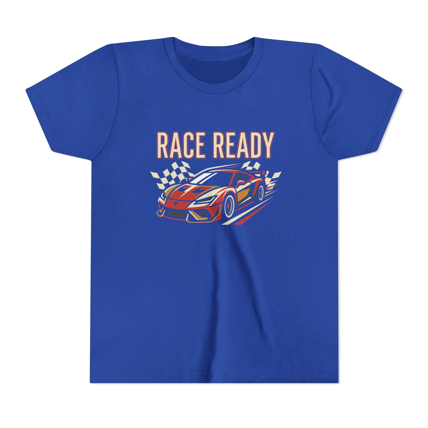 Race Ready Youth T‑Shirt — Kids Racing Car Graphic Tee