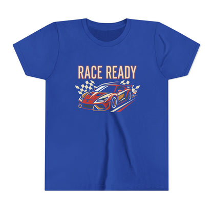 Race Ready Youth T‑Shirt — Kids Racing Car Graphic Tee