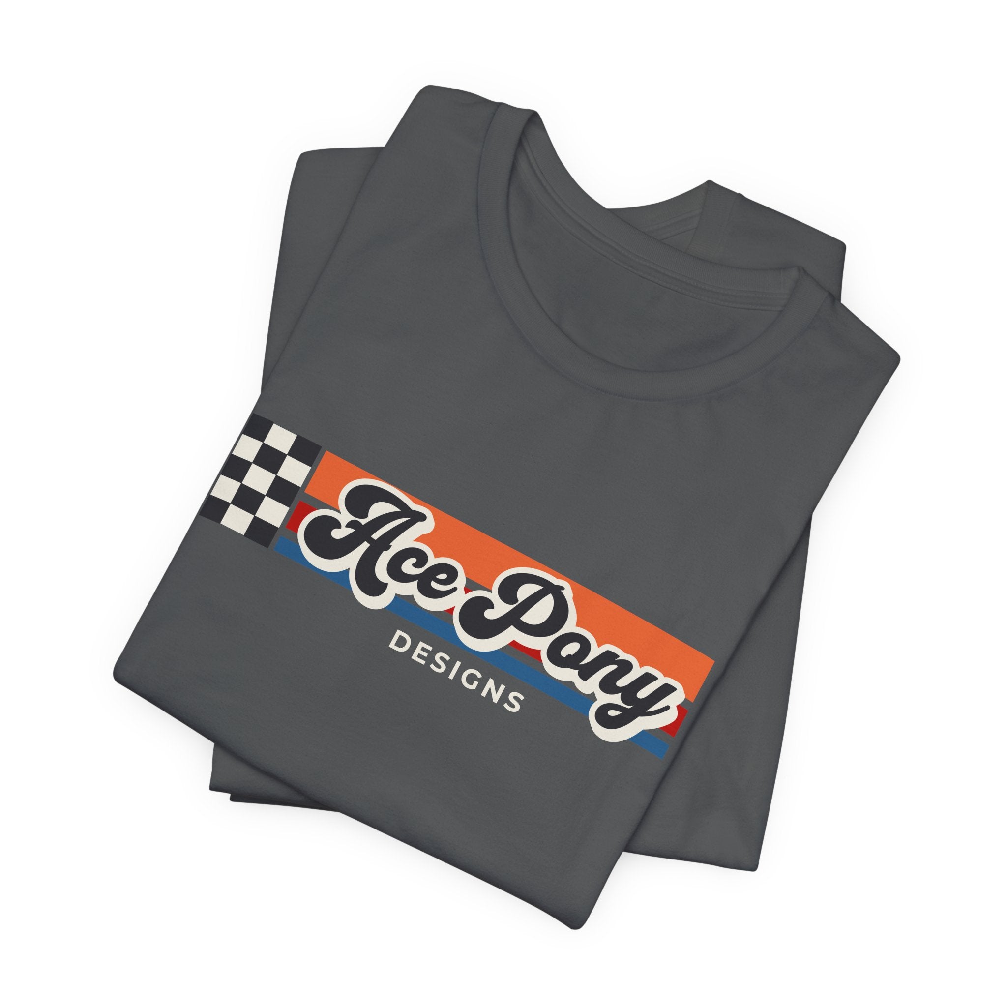 Ace Pony Racing Tee — Vintage Checkered Retro Graphic T-Shirt