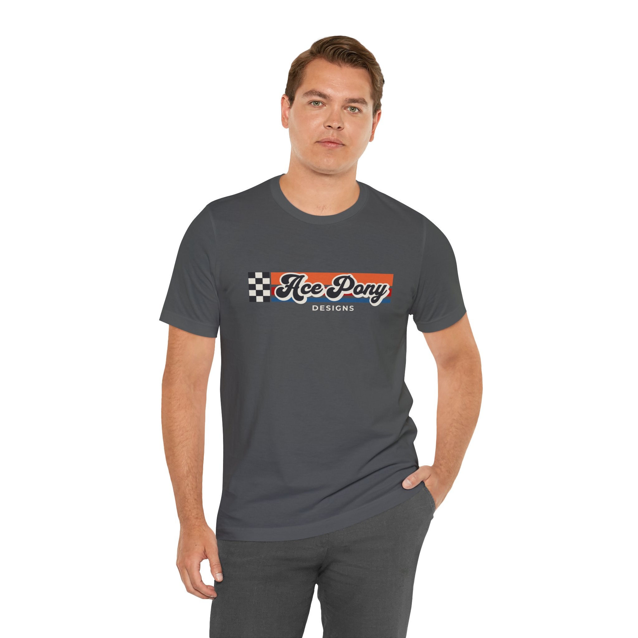 Ace Pony Racing Tee — Vintage Checkered Retro Graphic T-Shirt