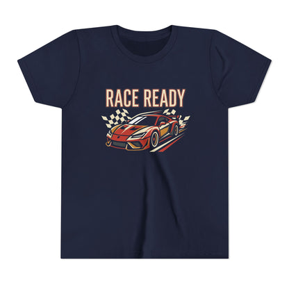 Race Ready Youth T‑Shirt — Kids Racing Car Graphic Tee