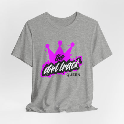 "The Dirt Track Queen" Pink Crown Graphic Tee