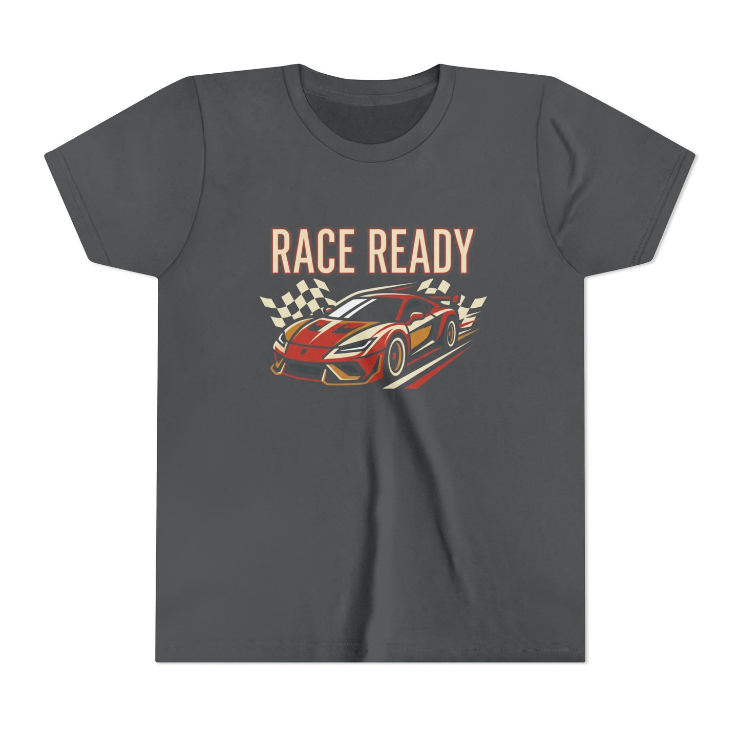 Race Ready Youth T‑Shirt — Kids Racing Car Graphic Tee