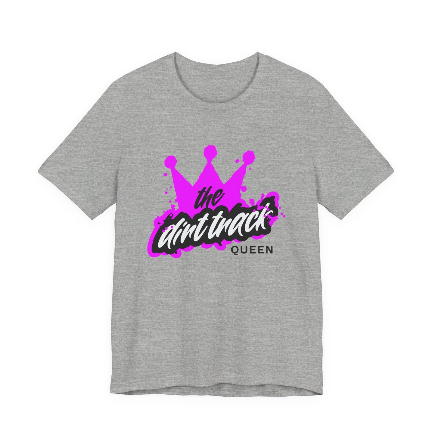 "The Dirt Track Queen" Pink Crown Graphic Tee