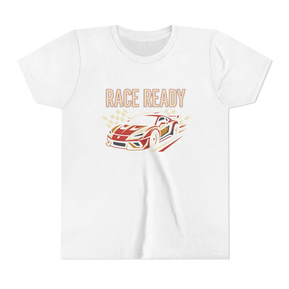 Race Ready Youth T‑Shirt — Kids Racing Car Graphic Tee