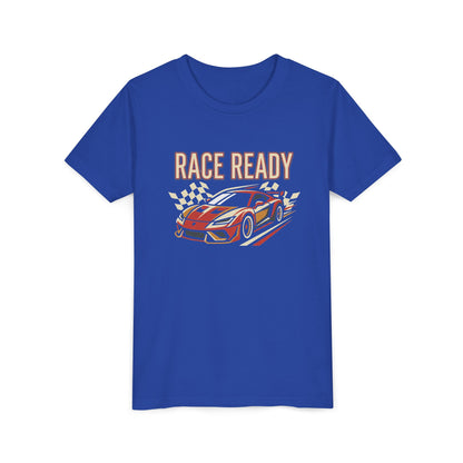 Race Ready Youth T‑Shirt — Kids Racing Car Graphic Tee