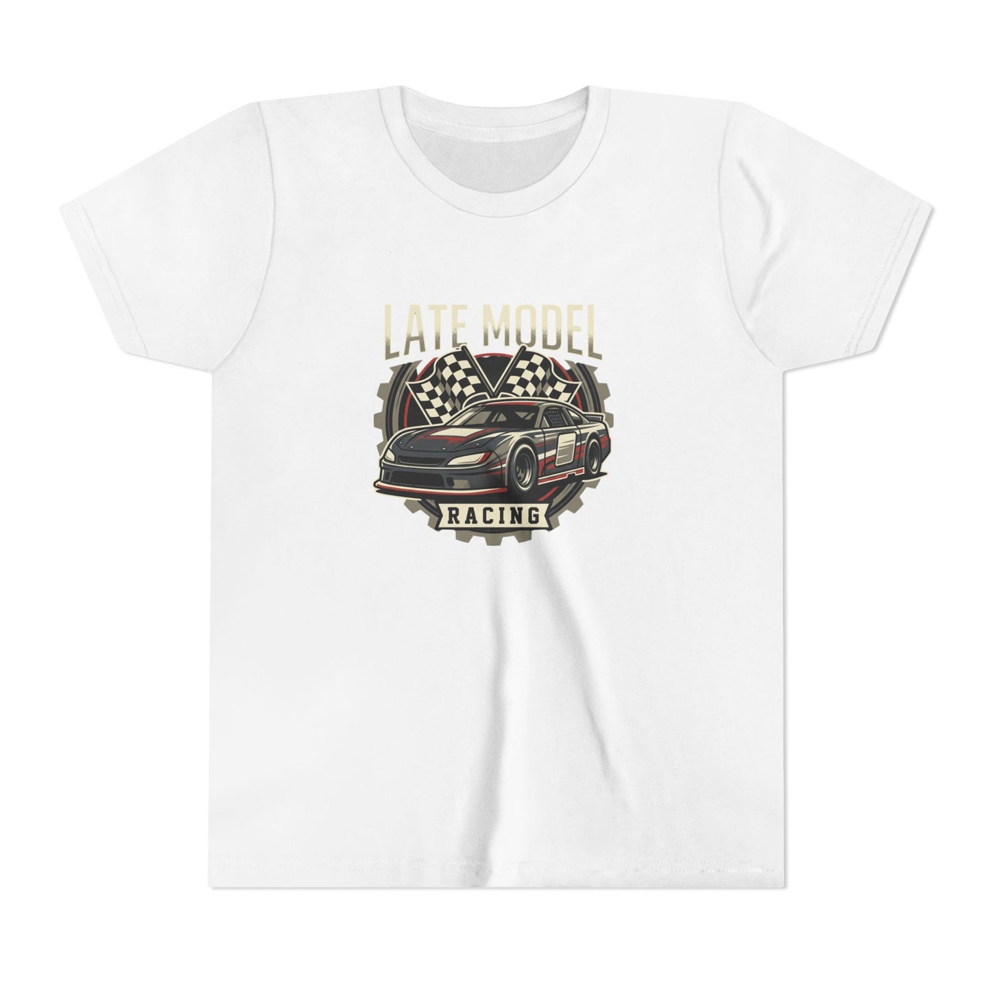 Youth Racing Tee — "Late Model Racing" Car Graphic