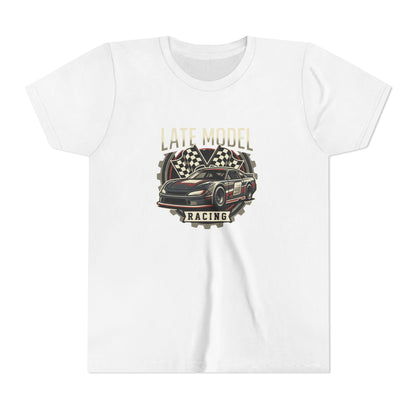 Youth Racing Tee — "Late Model Racing" Car Graphic