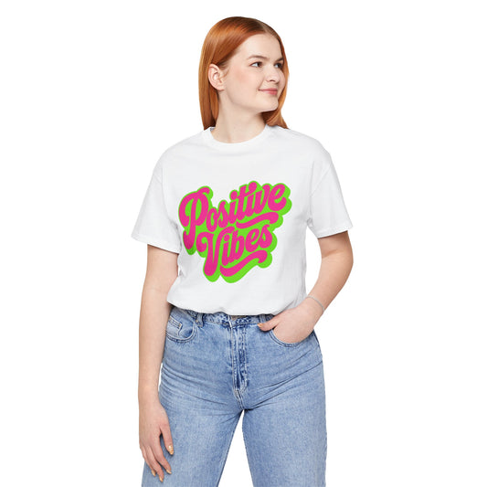 Positive Vibes T-Shirt — Retro Script Tee