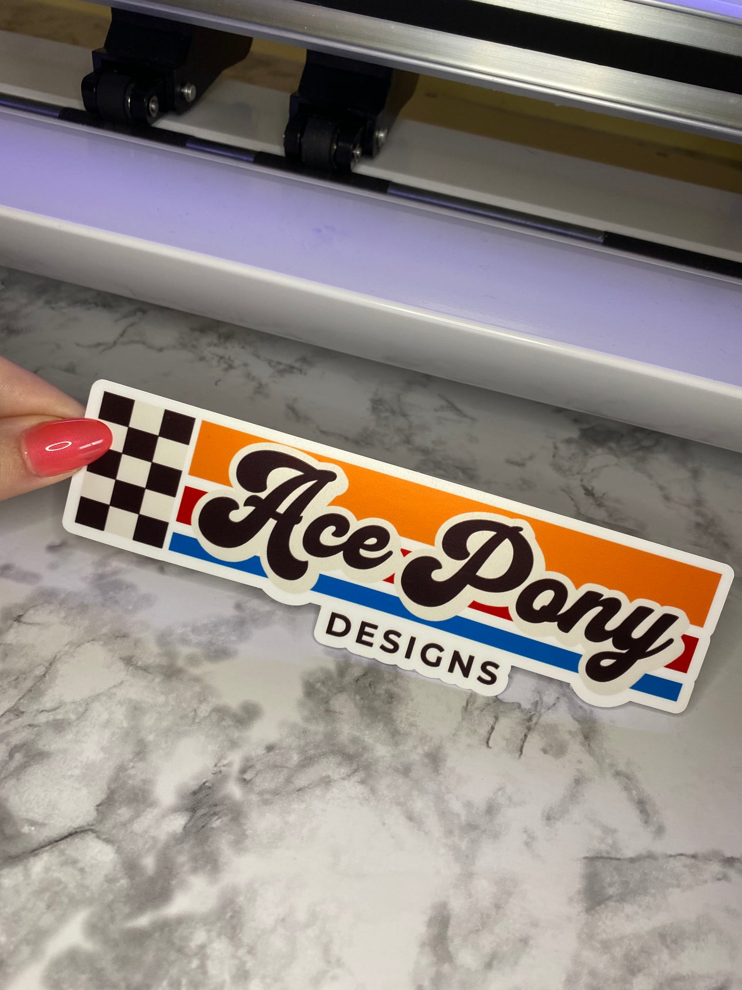 Ace Pony Designs Retro Bumper Sticker Decal