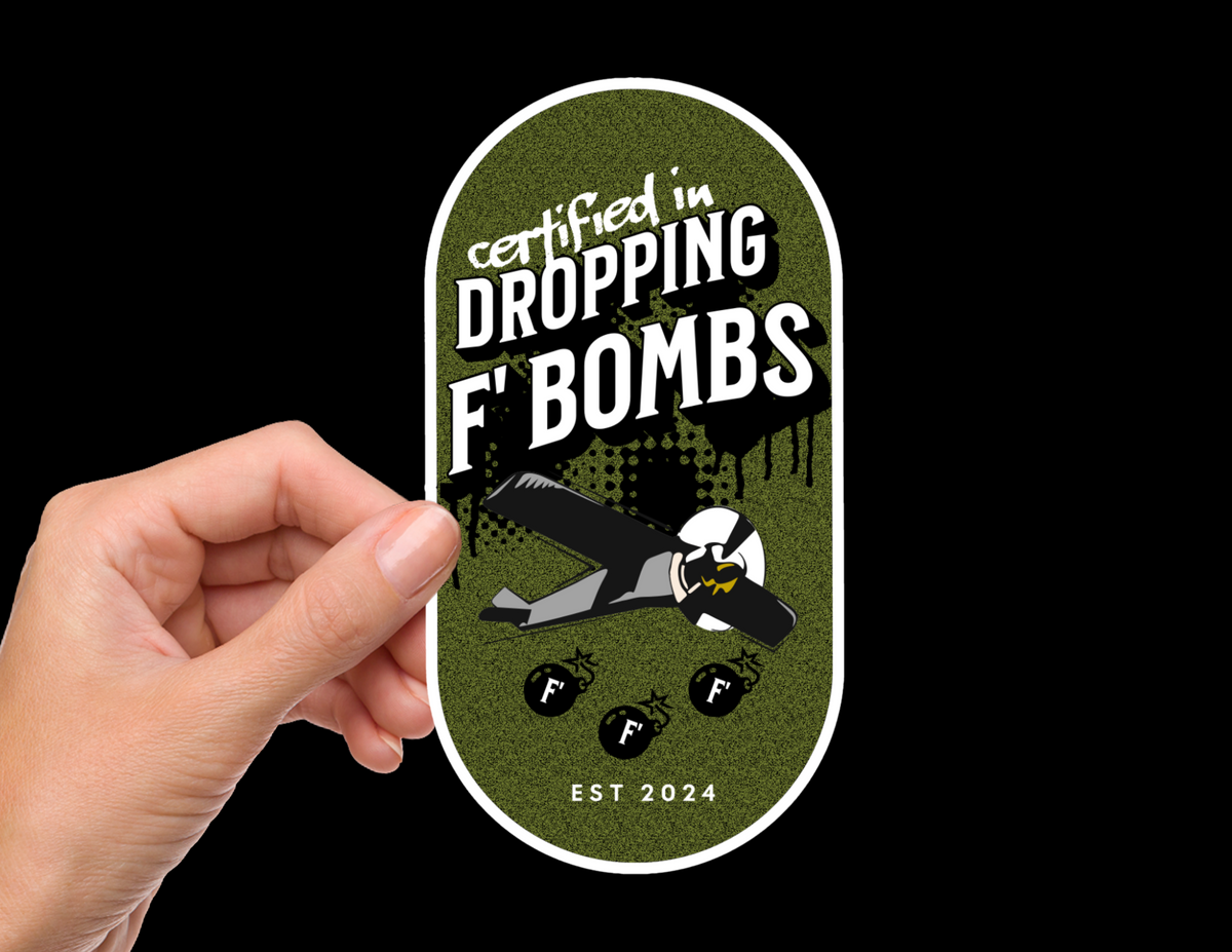 Bomb Droppind Decal Dropping F' Bombs Decal – Ace Pony Designs