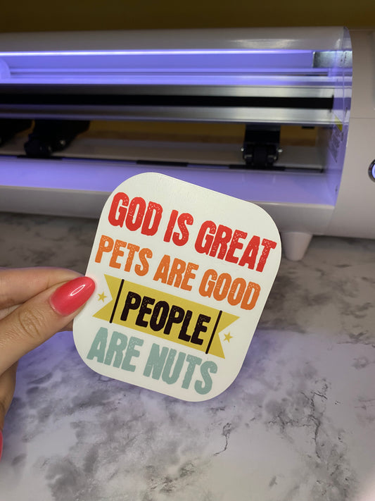 "People Are Nuts" Funny Bumper Sticker Decal
